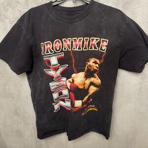 Iron Mike Boxing Graphic T-Shirt Mens Large Black Mike Tyson Tee